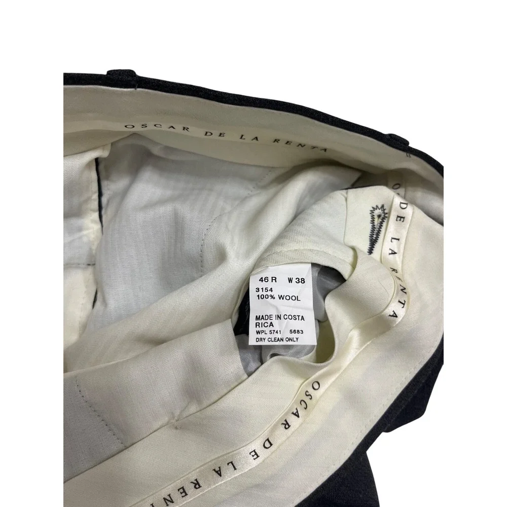 Oscar De La Renta Mens Suit‎ Wool 2 Piece 46XL 46x38 Double Breasted
